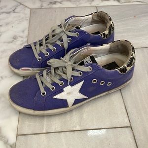 Limited Edition purple Golden Goose superstar sneakers Paris
